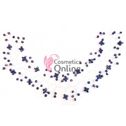 Accesoriu modern pentru decor par WED53 Argintiu cu cristale de 35cm - Denim